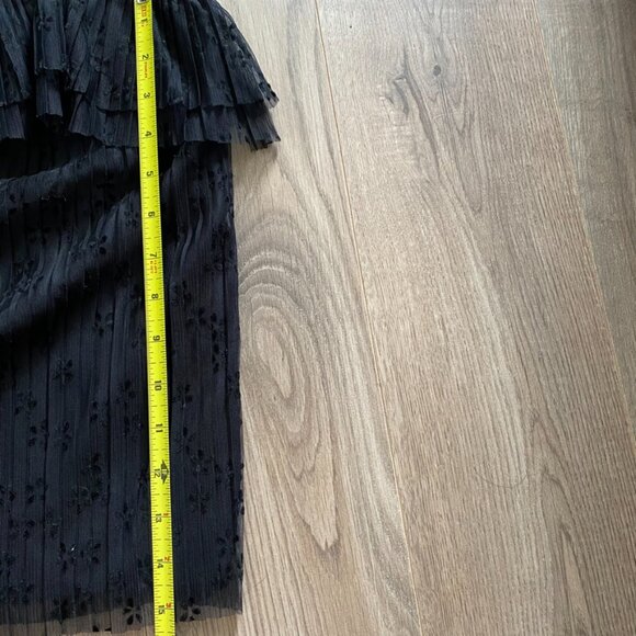 J. CREW Black Patterned Ruffle Layered Camisole - Picture 8 of 11